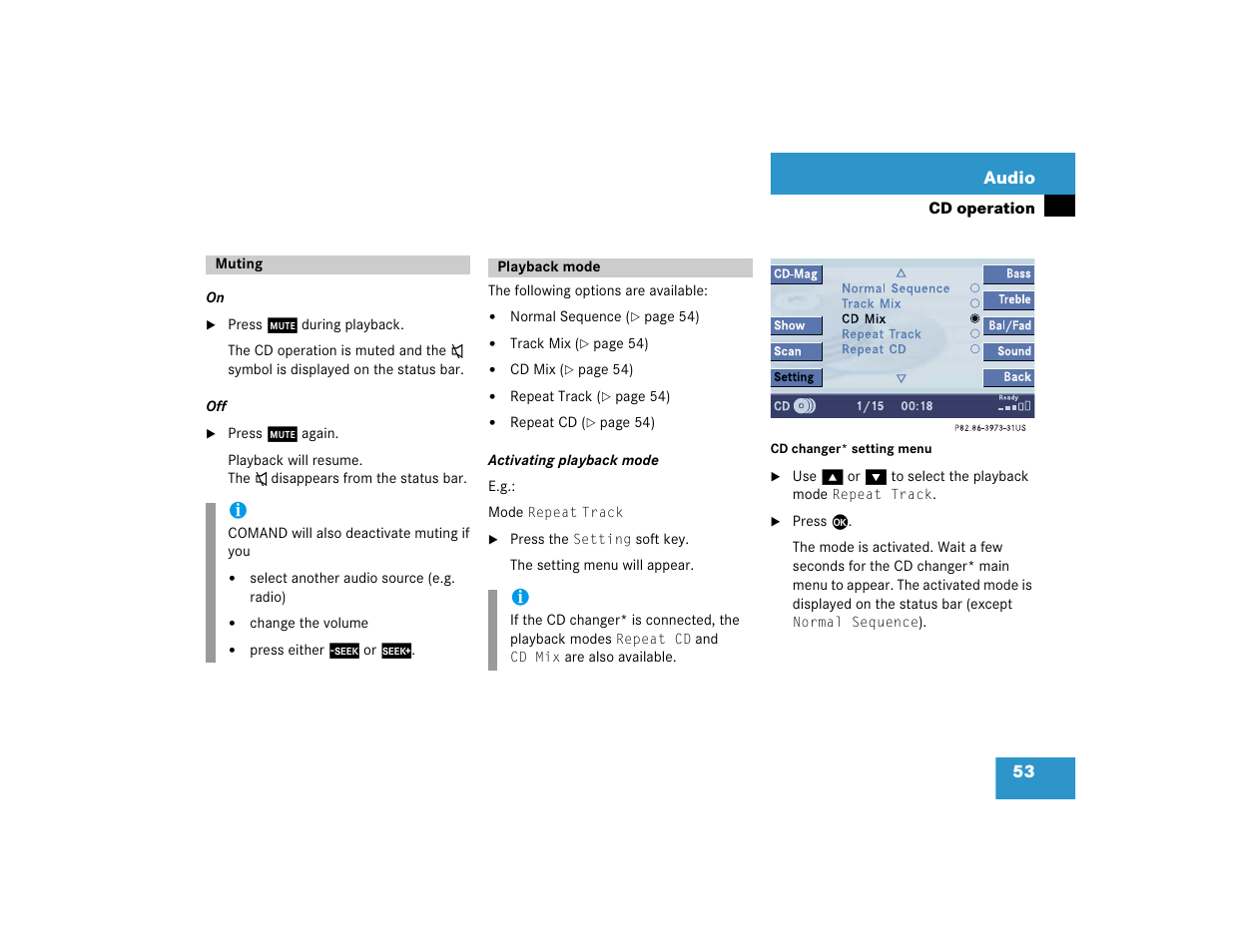 Mercedes-Benz CL-Class 2005 COMAND Manual User Manual | Page 55 / 227