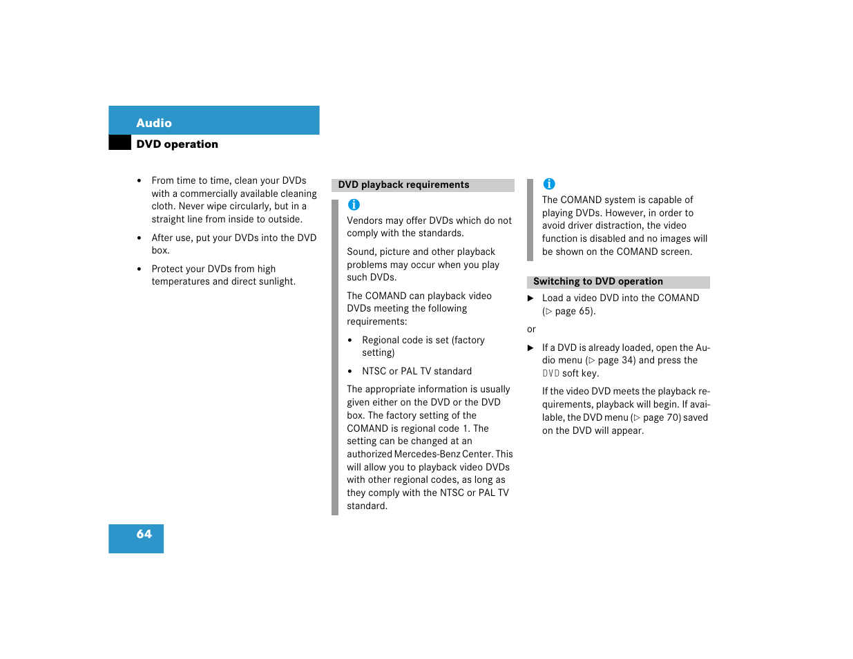 Mercedes-Benz CL-Class 2005 COMAND Manual User Manual | Page 66 / 227
