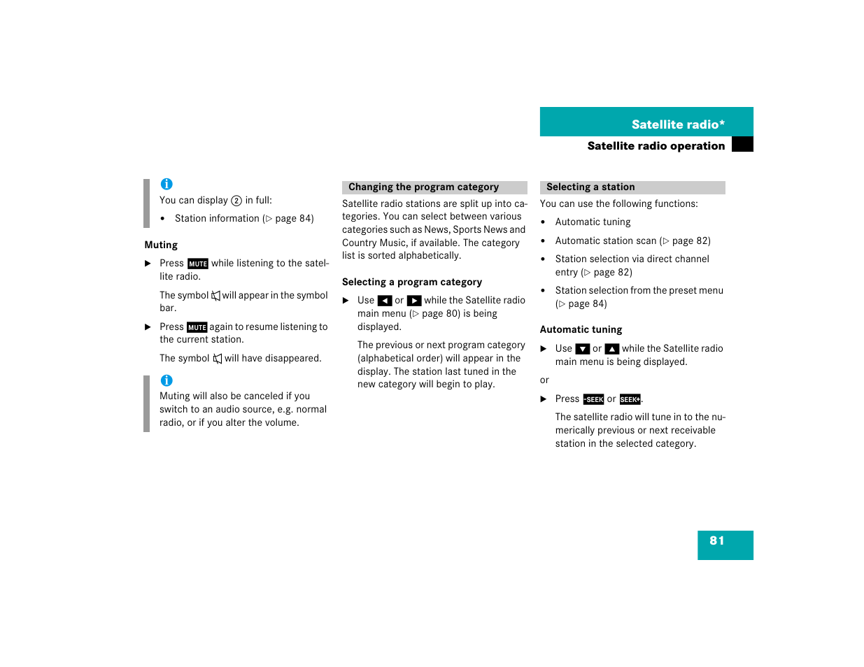 Mercedes-Benz CL-Class 2005 COMAND Manual User Manual | Page 83 / 227