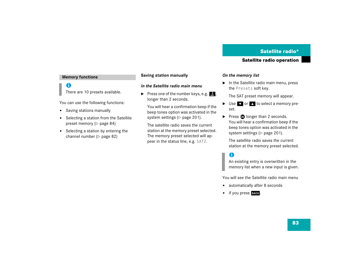 Mercedes-Benz CL-Class 2005 COMAND Manual User Manual | Page 85 / 227