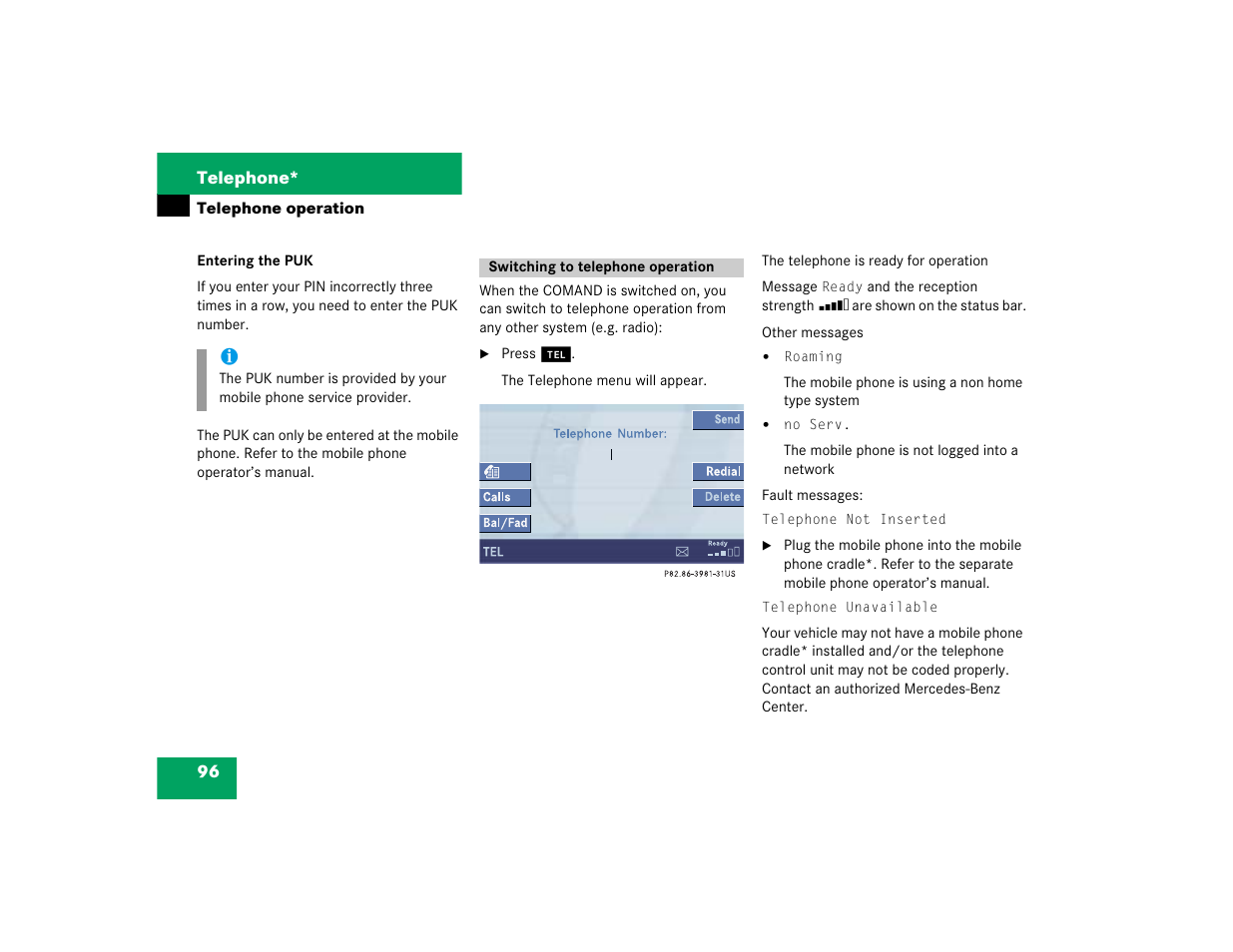 Mercedes-Benz CL-Class 2005 COMAND Manual User Manual | Page 98 / 227
