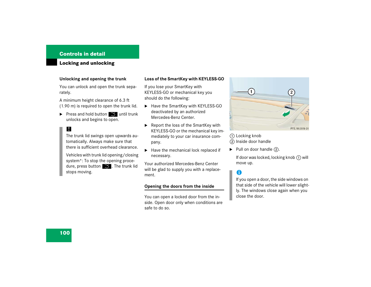Mercedes-Benz CL-Class 2005 Owners Manual User Manual | Page 102 / 458