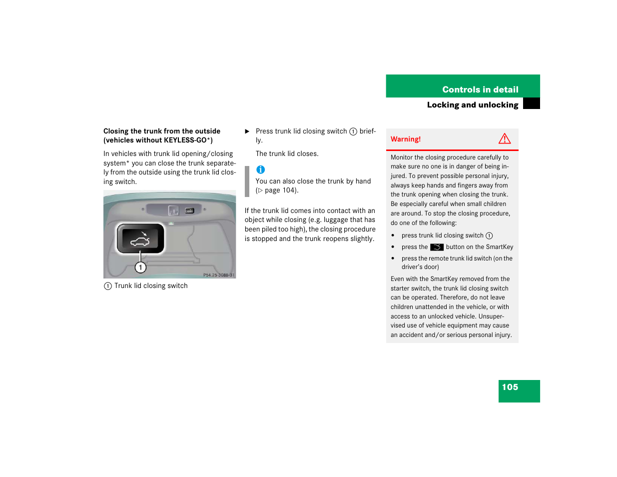 Mercedes-Benz CL-Class 2005 Owners Manual User Manual | Page 107 / 458