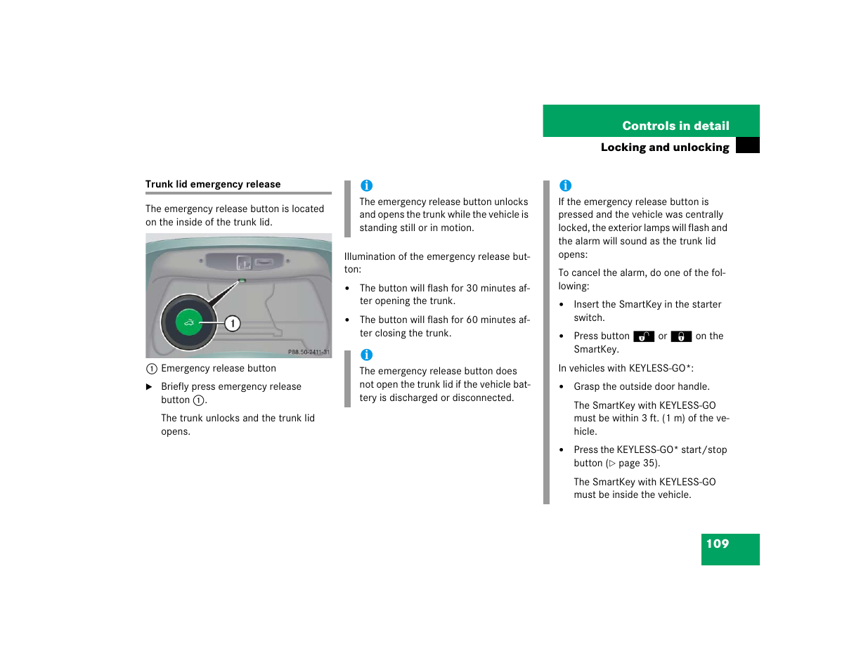 Mercedes-Benz CL-Class 2005 Owners Manual User Manual | Page 111 / 458