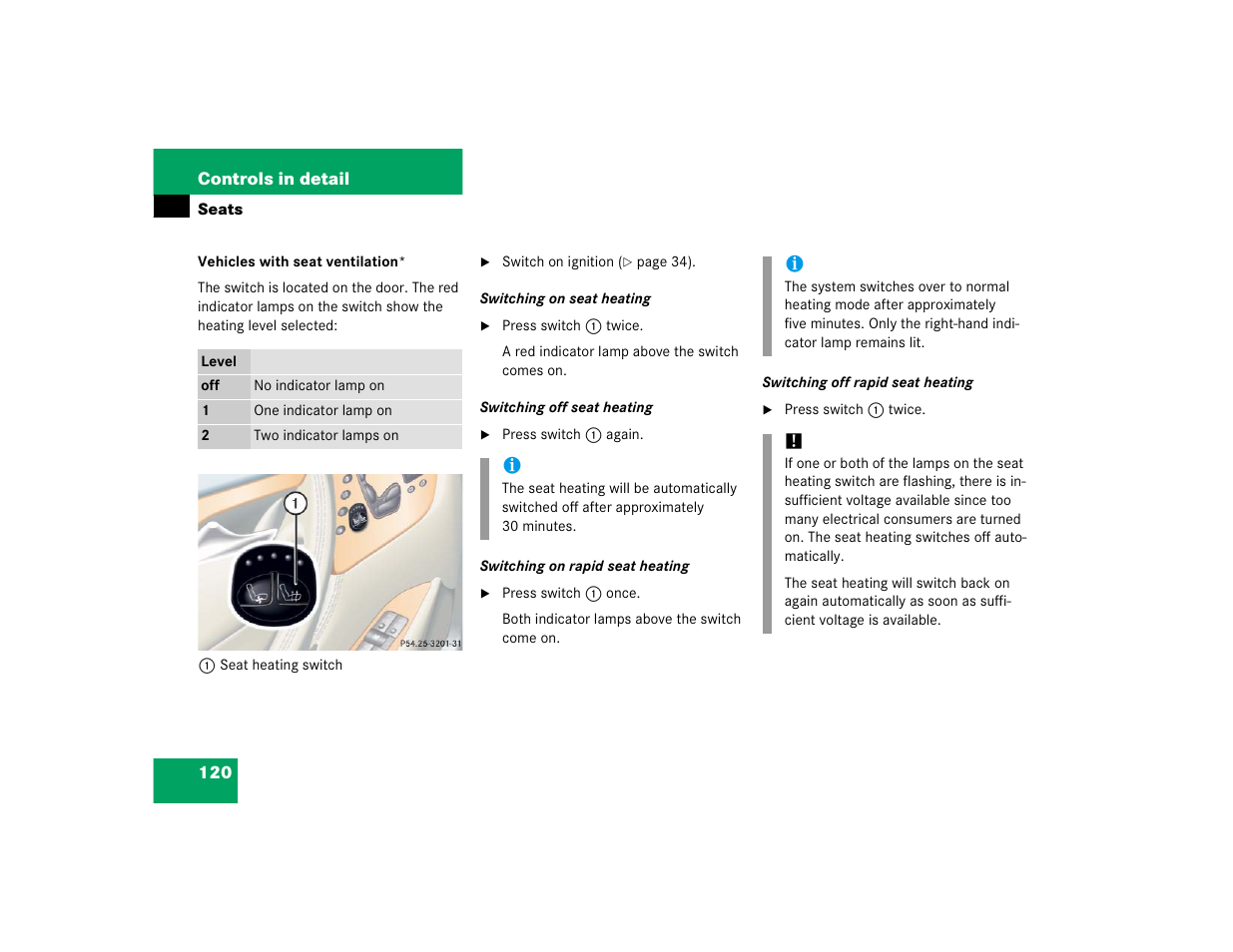 Mercedes-Benz CL-Class 2005 Owners Manual User Manual | Page 122 / 458