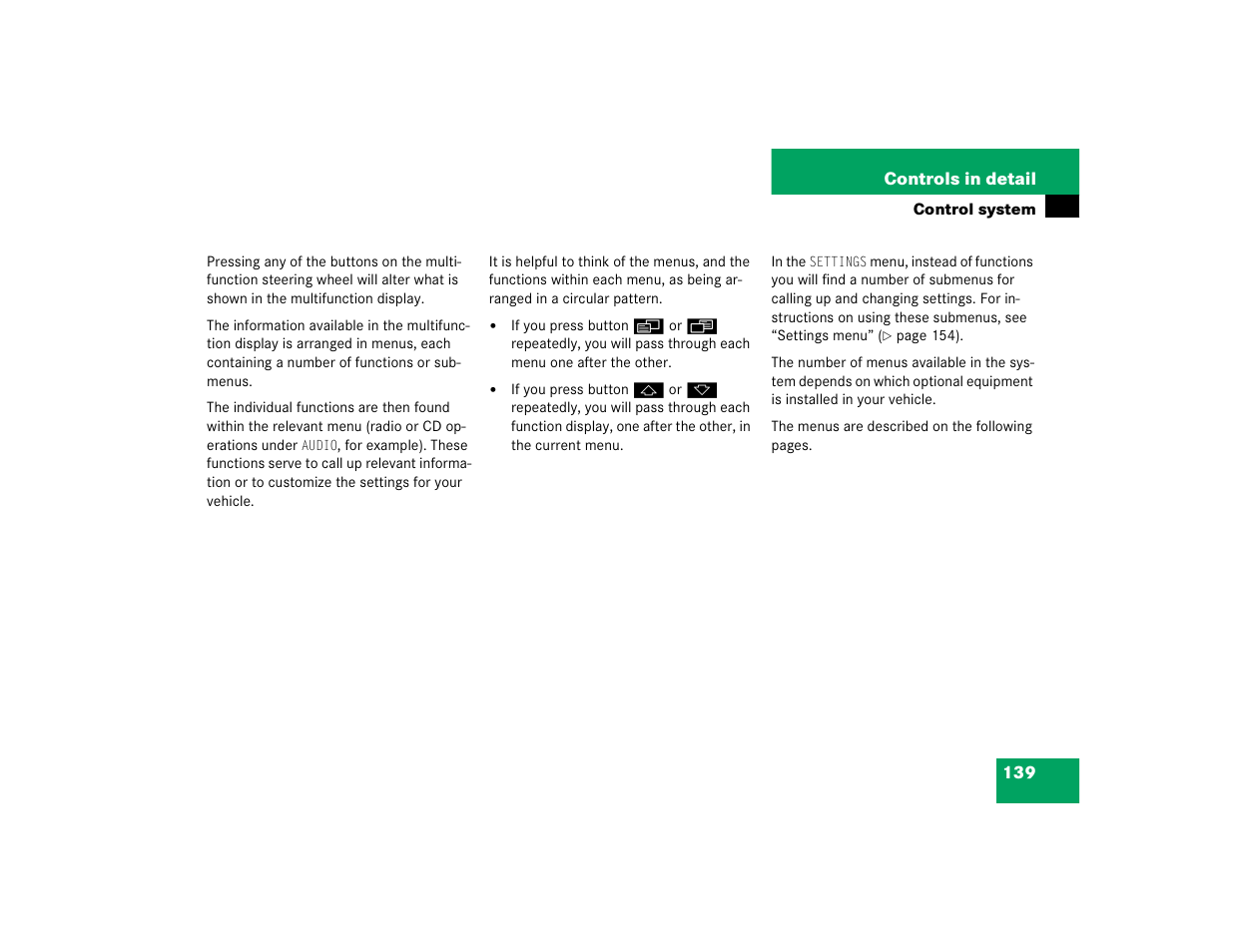 Mercedes-Benz CL-Class 2005 Owners Manual User Manual | Page 141 / 458