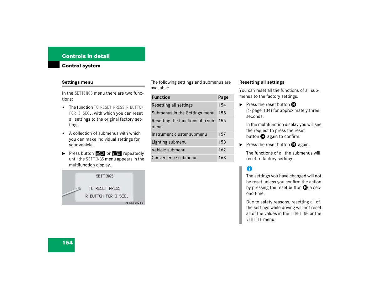 Mercedes-Benz CL-Class 2005 Owners Manual User Manual | Page 156 / 458