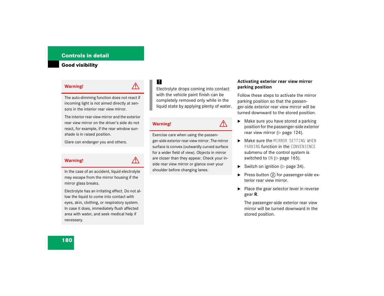Mercedes-Benz CL-Class 2005 Owners Manual User Manual | Page 182 / 458