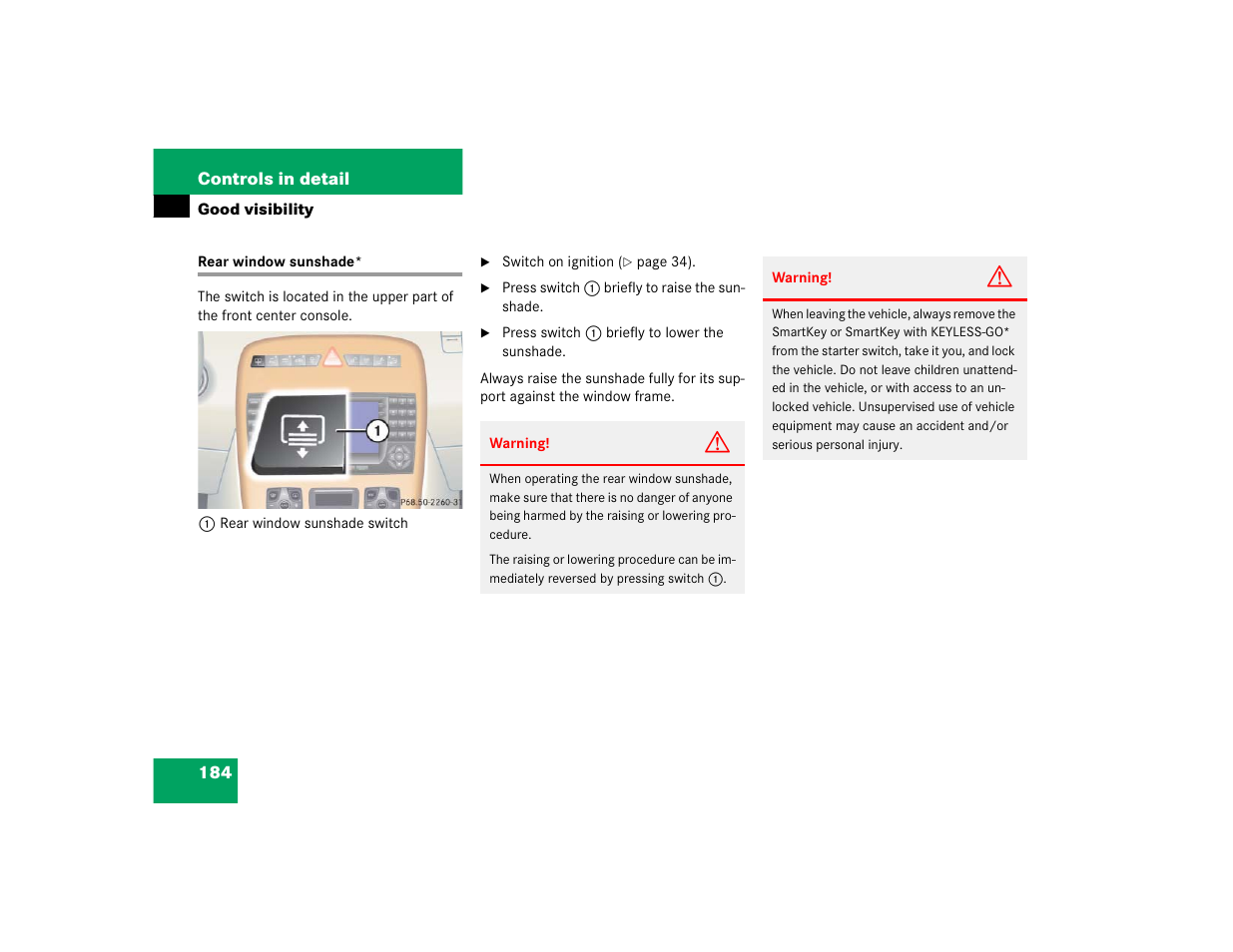 Mercedes-Benz CL-Class 2005 Owners Manual User Manual | Page 186 / 458