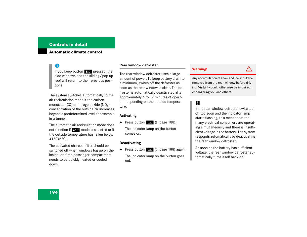 Mercedes-Benz CL-Class 2005 Owners Manual User Manual | Page 196 / 458