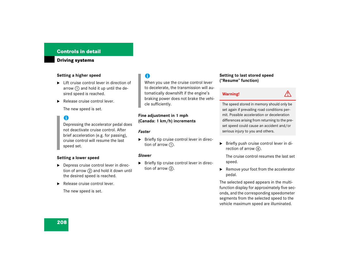 Mercedes-Benz CL-Class 2005 Owners Manual User Manual | Page 210 / 458