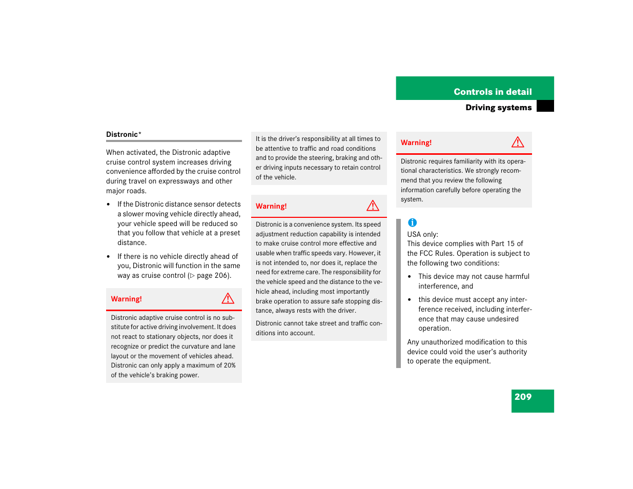 Mercedes-Benz CL-Class 2005 Owners Manual User Manual | Page 211 / 458