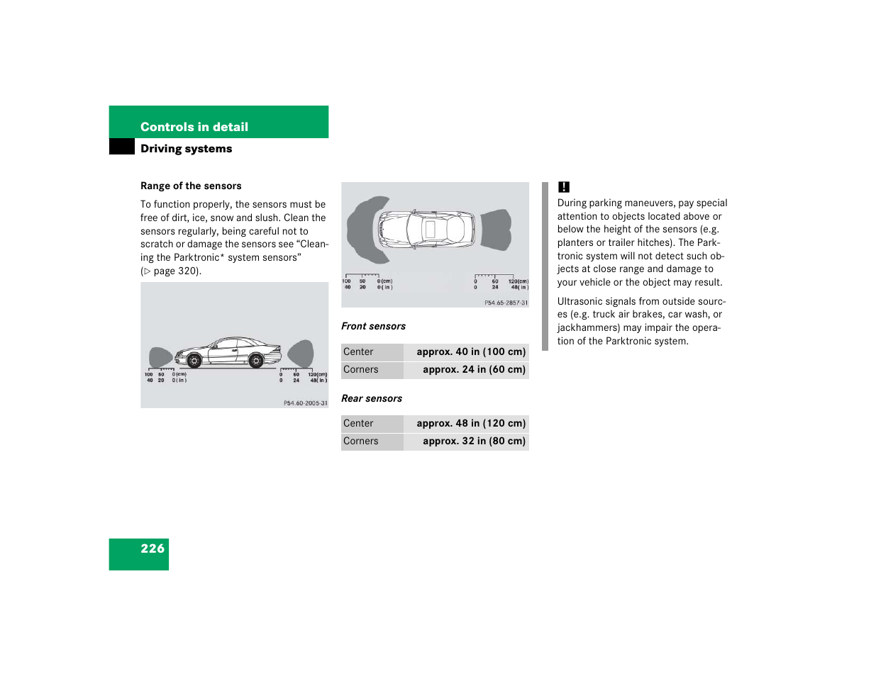 Mercedes-Benz CL-Class 2005 Owners Manual User Manual | Page 228 / 458