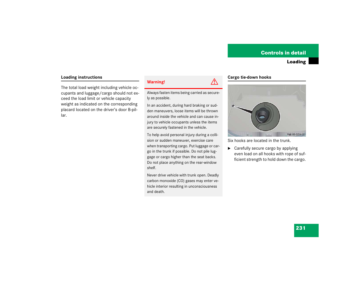 Mercedes-Benz CL-Class 2005 Owners Manual User Manual | Page 233 / 458