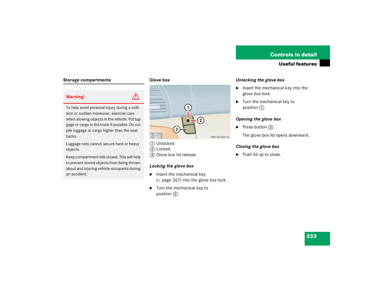 Mercedes-Benz CL-Class 2005 Owners Manual User Manual | Page 235 / 458