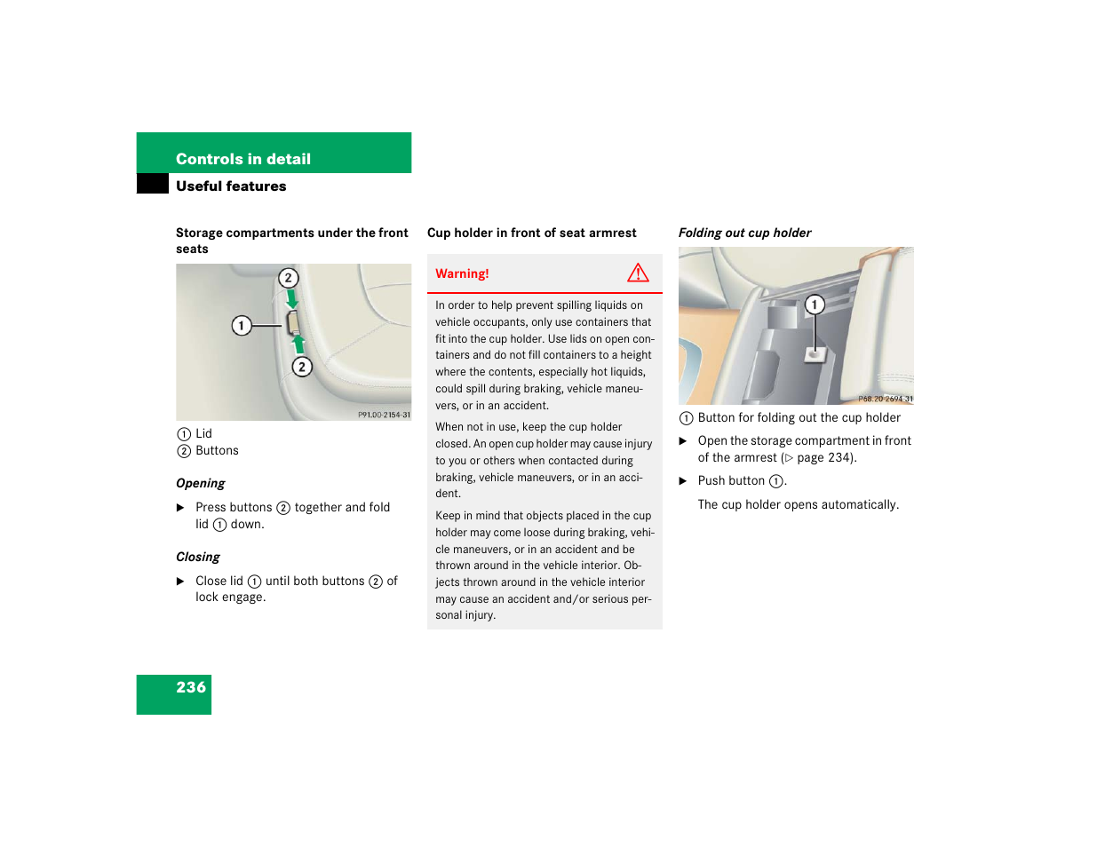 Mercedes-Benz CL-Class 2005 Owners Manual User Manual | Page 238 / 458