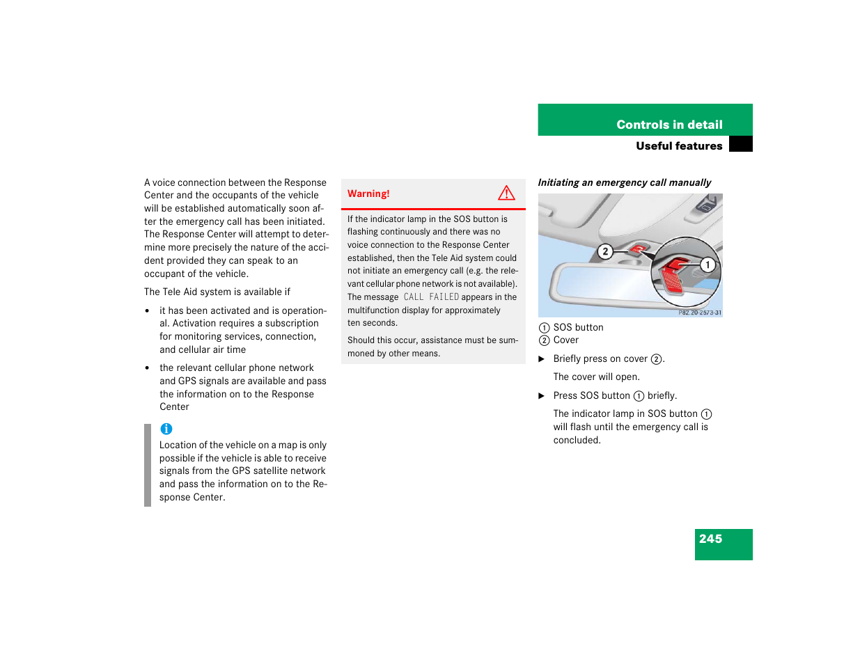 Mercedes-Benz CL-Class 2005 Owners Manual User Manual | Page 247 / 458