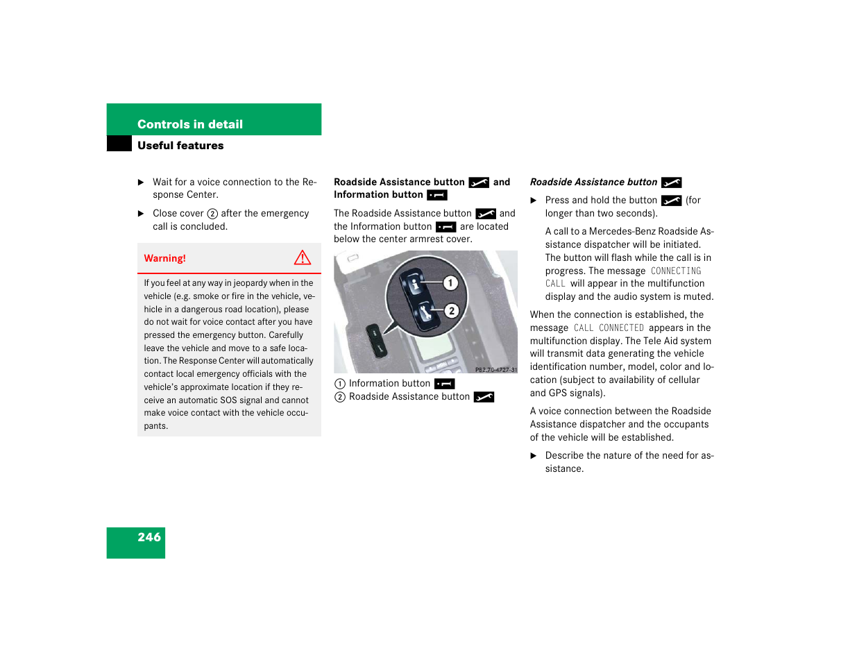 Mercedes-Benz CL-Class 2005 Owners Manual User Manual | Page 248 / 458