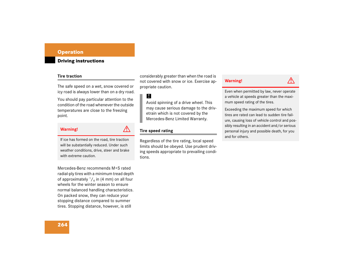 Mercedes-Benz CL-Class 2005 Owners Manual User Manual | Page 266 / 458