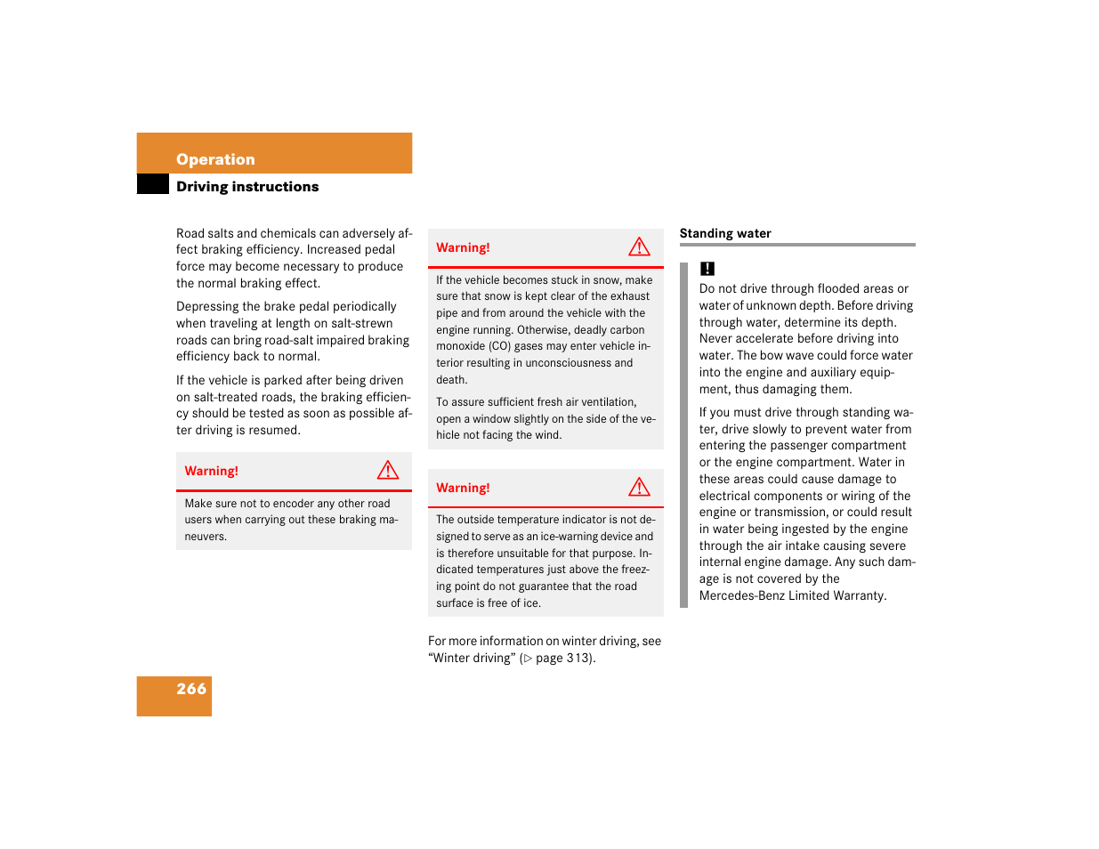 Mercedes-Benz CL-Class 2005 Owners Manual User Manual | Page 268 / 458