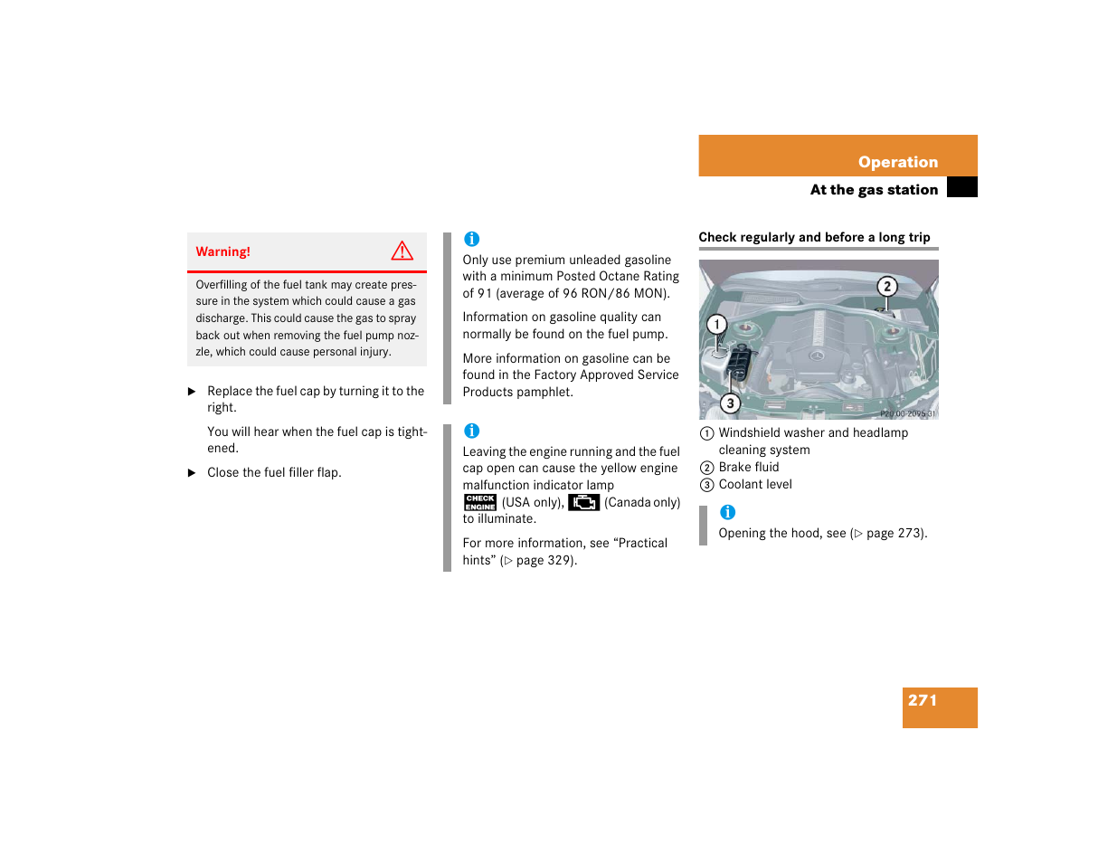 Mercedes-Benz CL-Class 2005 Owners Manual User Manual | Page 273 / 458