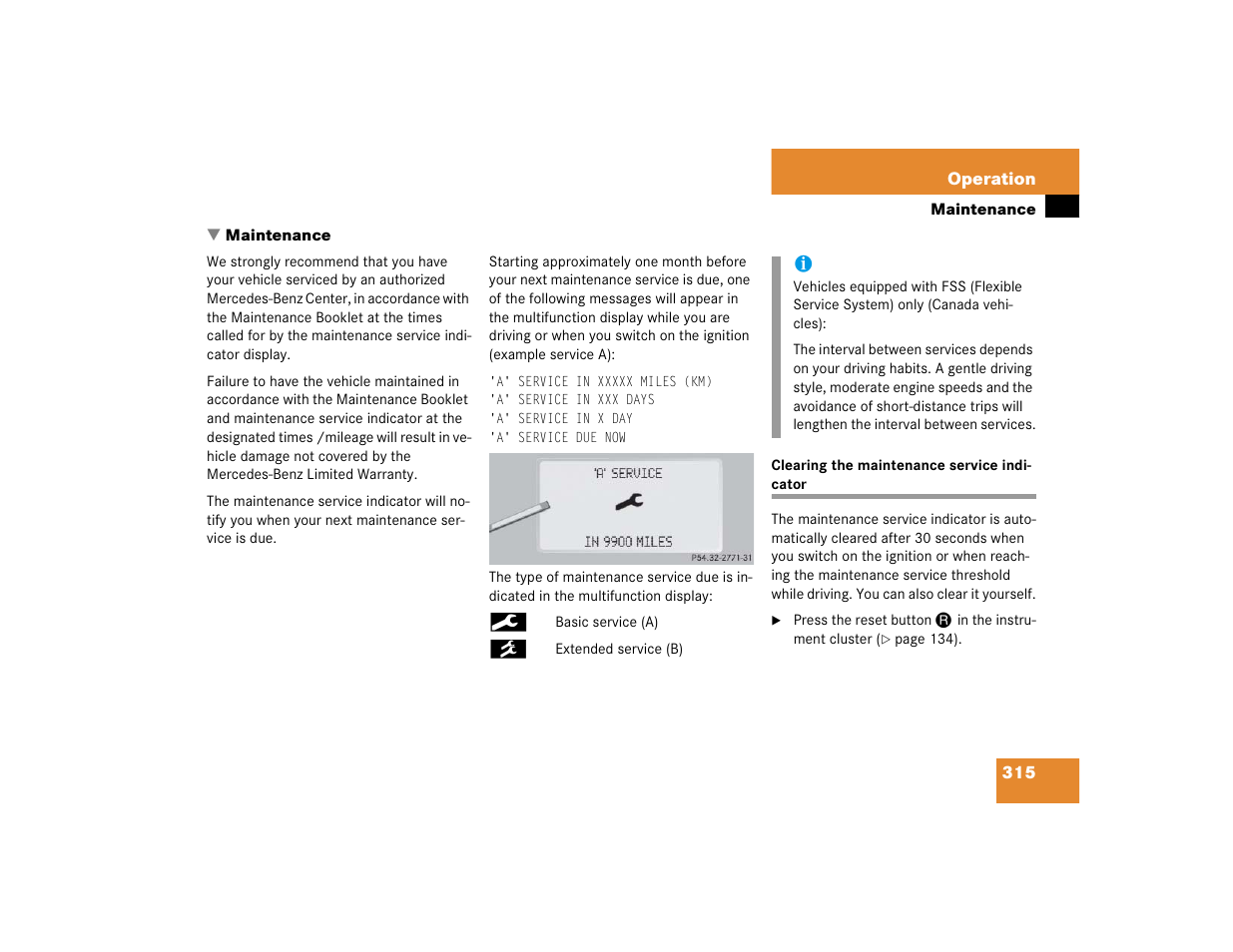 Mercedes-Benz CL-Class 2005 Owners Manual User Manual | Page 317 / 458