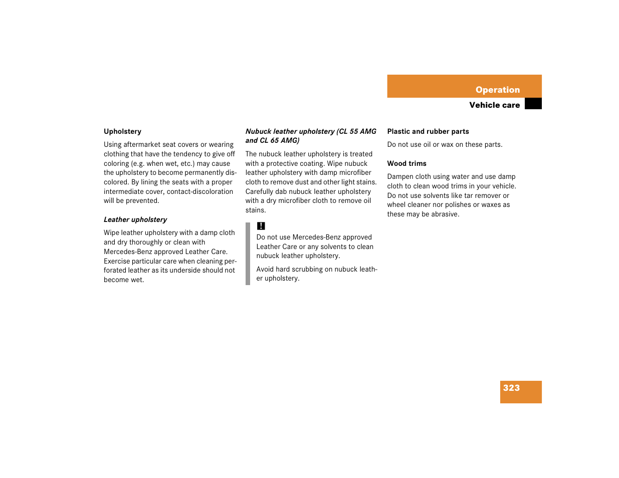 Mercedes-Benz CL-Class 2005 Owners Manual User Manual | Page 325 / 458