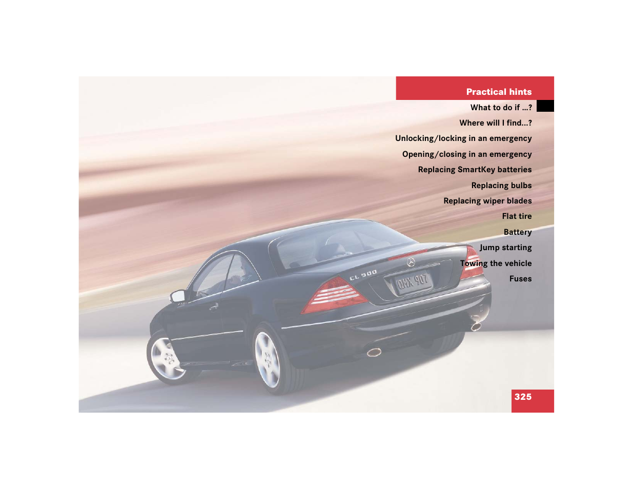 Mercedes-Benz CL-Class 2005 Owners Manual User Manual | Page 327 / 458