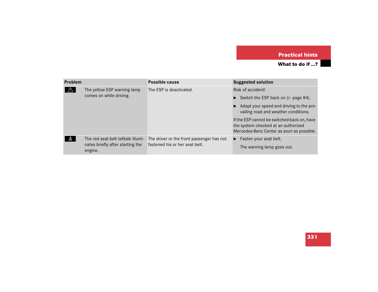 Mercedes-Benz CL-Class 2005 Owners Manual User Manual | Page 333 / 458