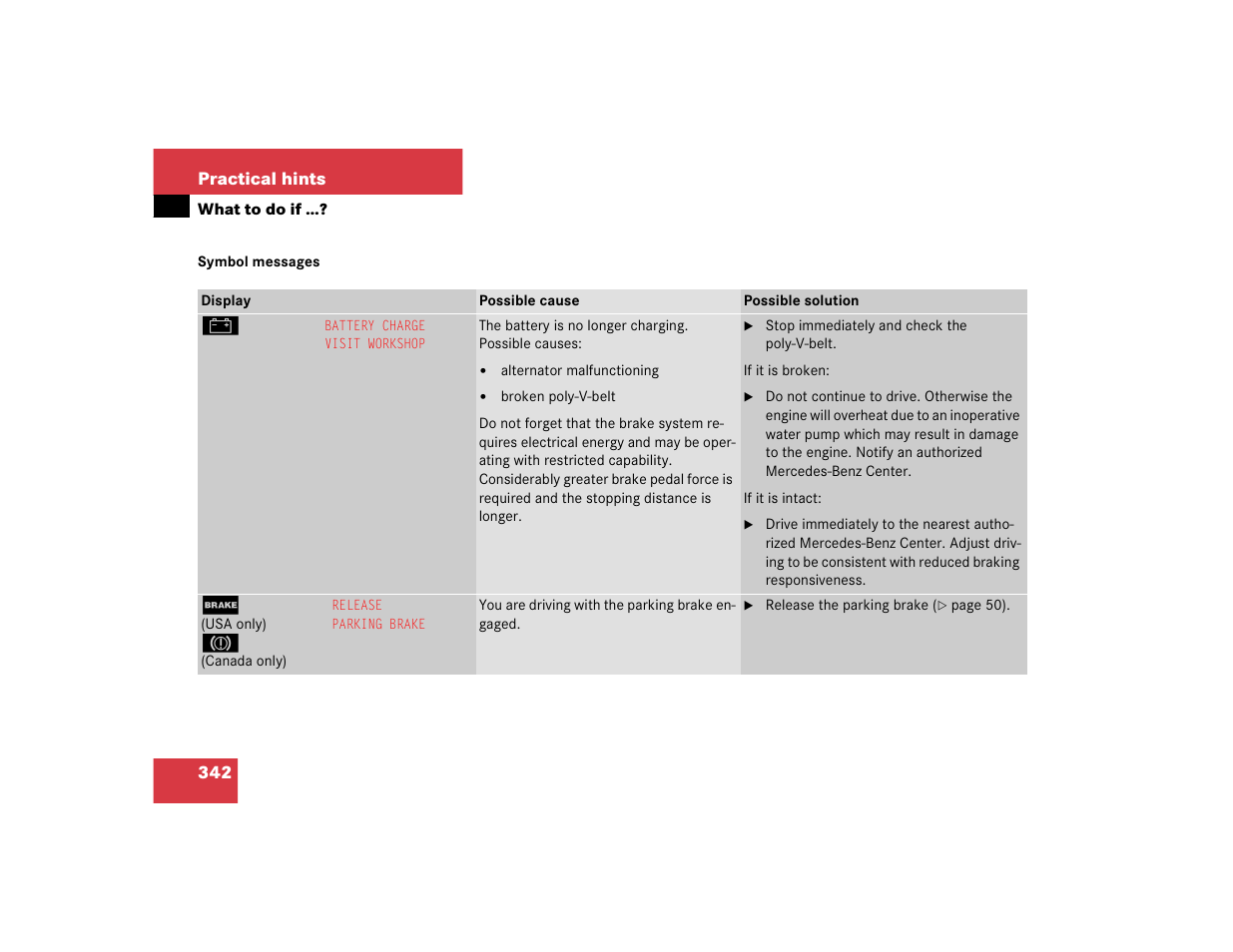 Mercedes-Benz CL-Class 2005 Owners Manual User Manual | Page 344 / 458