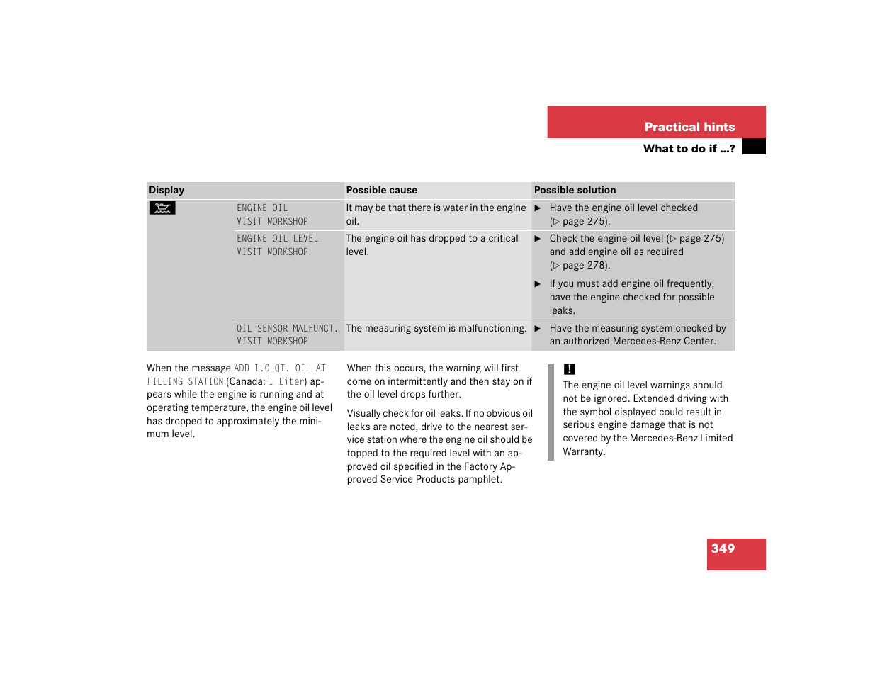 Mercedes-Benz CL-Class 2005 Owners Manual User Manual | Page 351 / 458