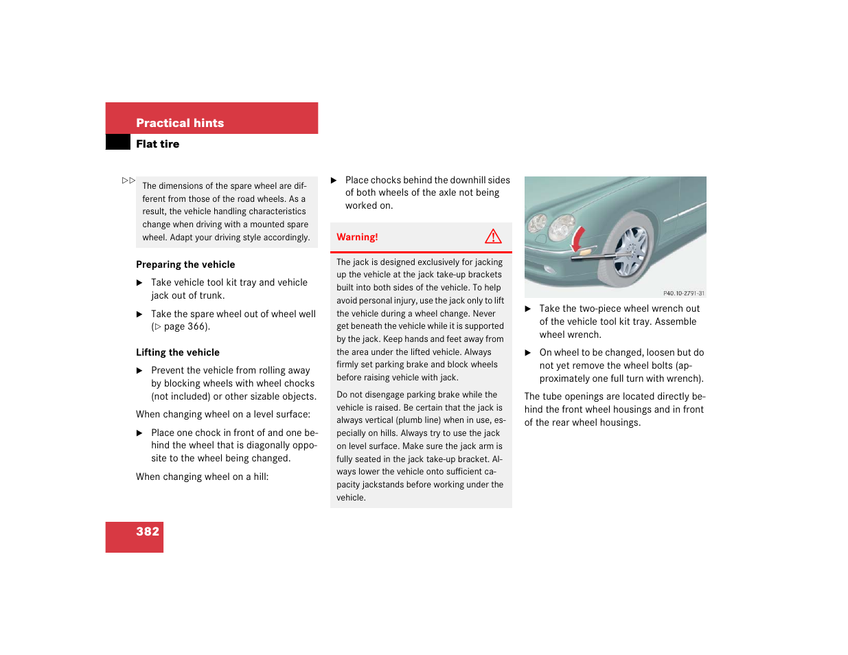 Mercedes-Benz CL-Class 2005 Owners Manual User Manual | Page 384 / 458