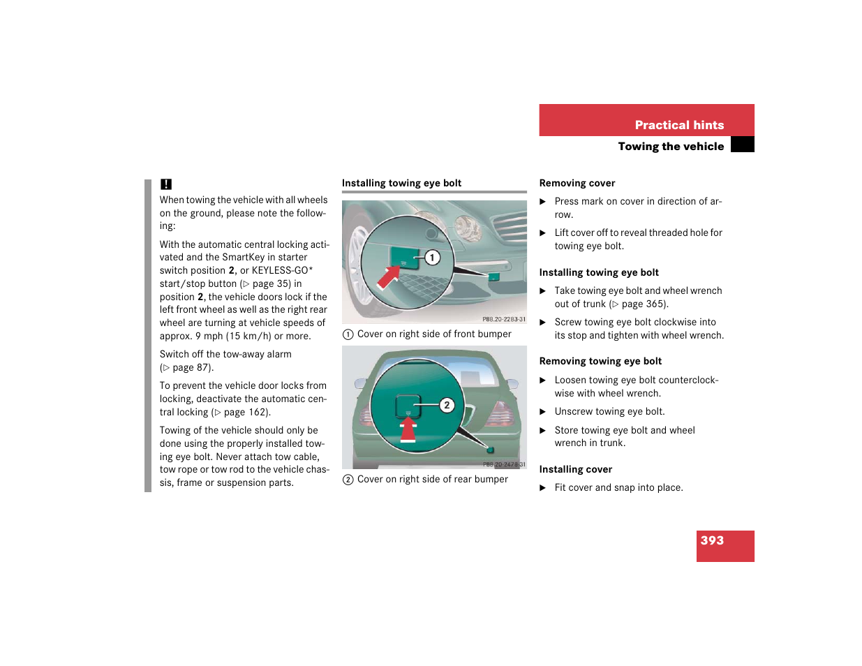 Mercedes-Benz CL-Class 2005 Owners Manual User Manual | Page 395 / 458