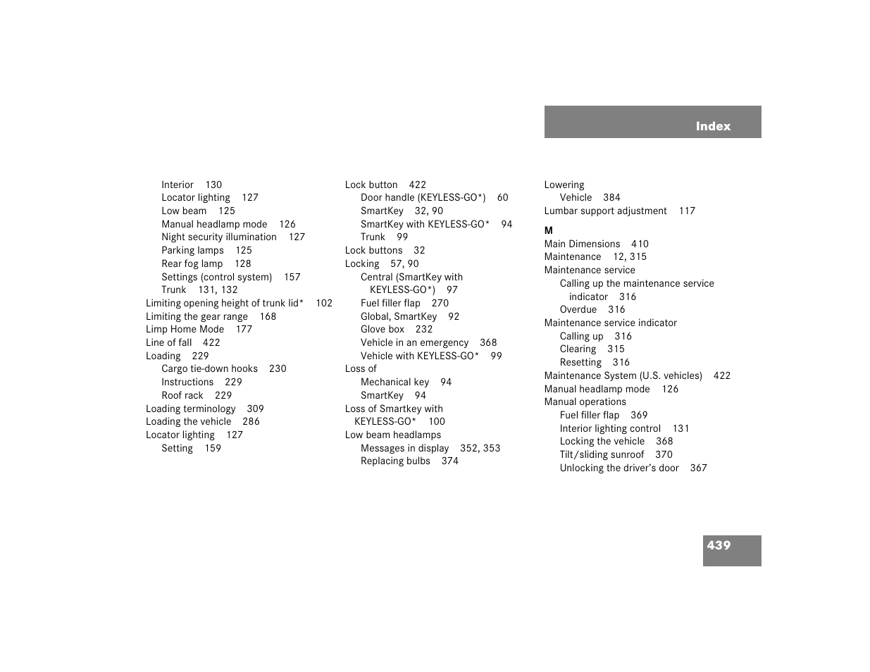 Mercedes-Benz CL-Class 2005 Owners Manual User Manual | Page 441 / 458