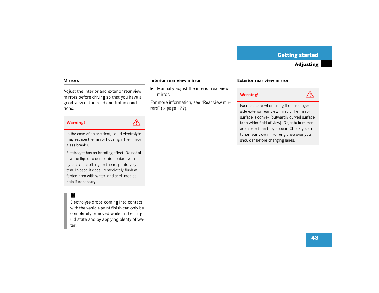 Mercedes-Benz CL-Class 2005 Owners Manual User Manual | Page 45 / 458