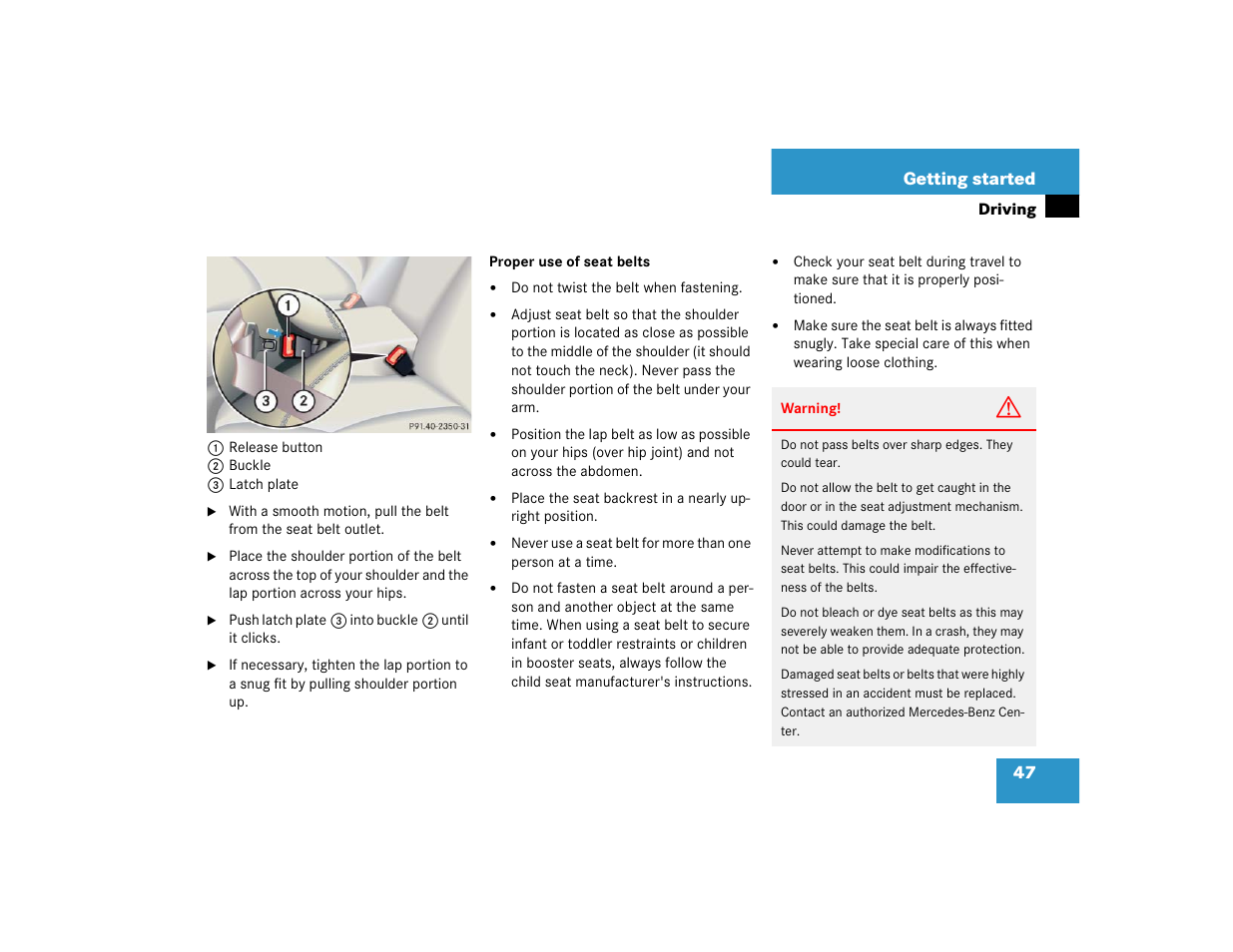 Mercedes-Benz CL-Class 2005 Owners Manual User Manual | Page 49 / 458