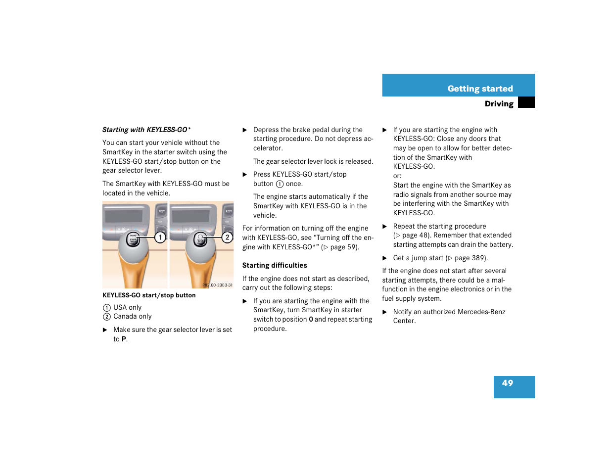 Mercedes-Benz CL-Class 2005 Owners Manual User Manual | Page 51 / 458