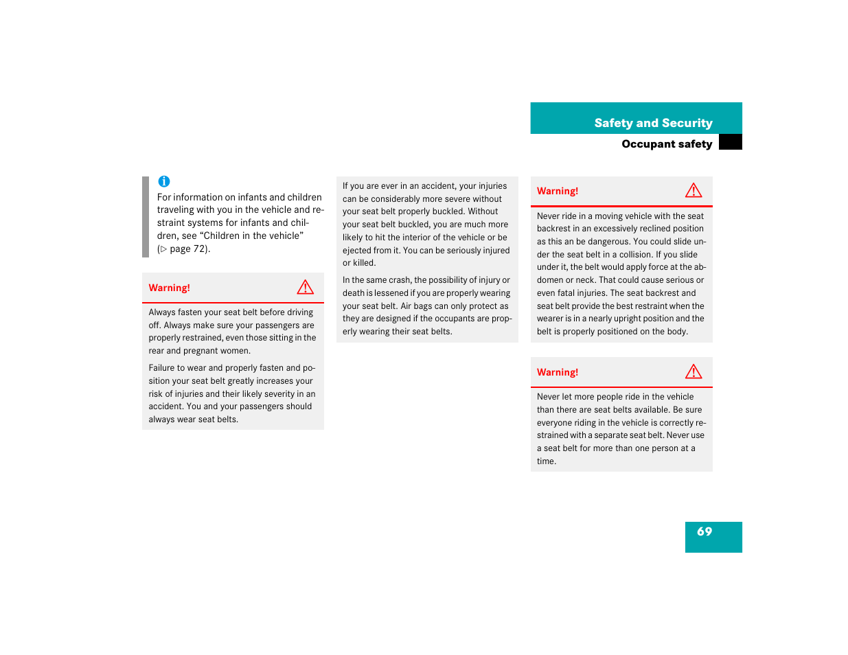 Mercedes-Benz CL-Class 2005 Owners Manual User Manual | Page 71 / 458