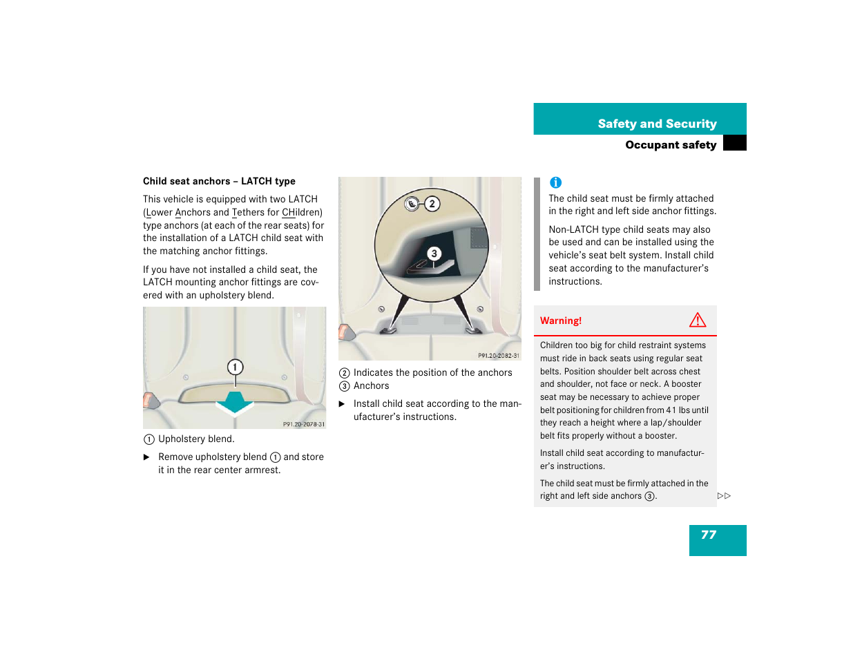 Mercedes-Benz CL-Class 2005 Owners Manual User Manual | Page 79 / 458