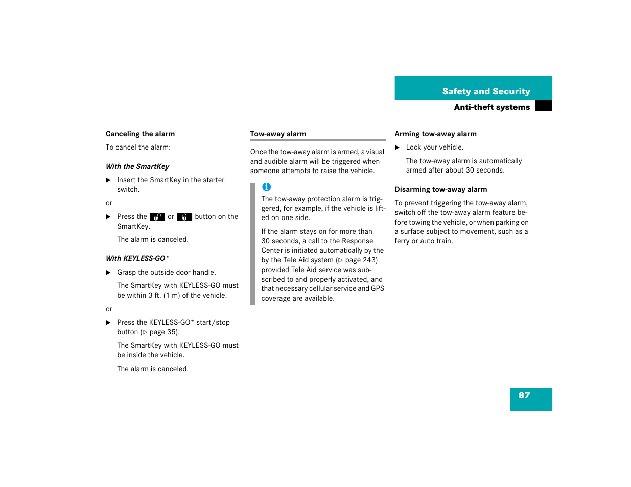 Mercedes-Benz CL-Class 2005 Owners Manual User Manual | Page 89 / 458