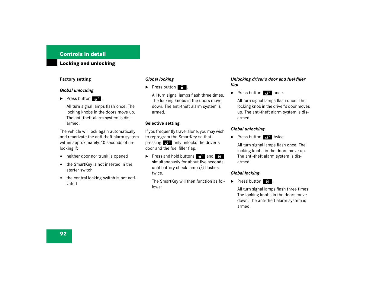 Mercedes-Benz CL-Class 2005 Owners Manual User Manual | Page 94 / 458
