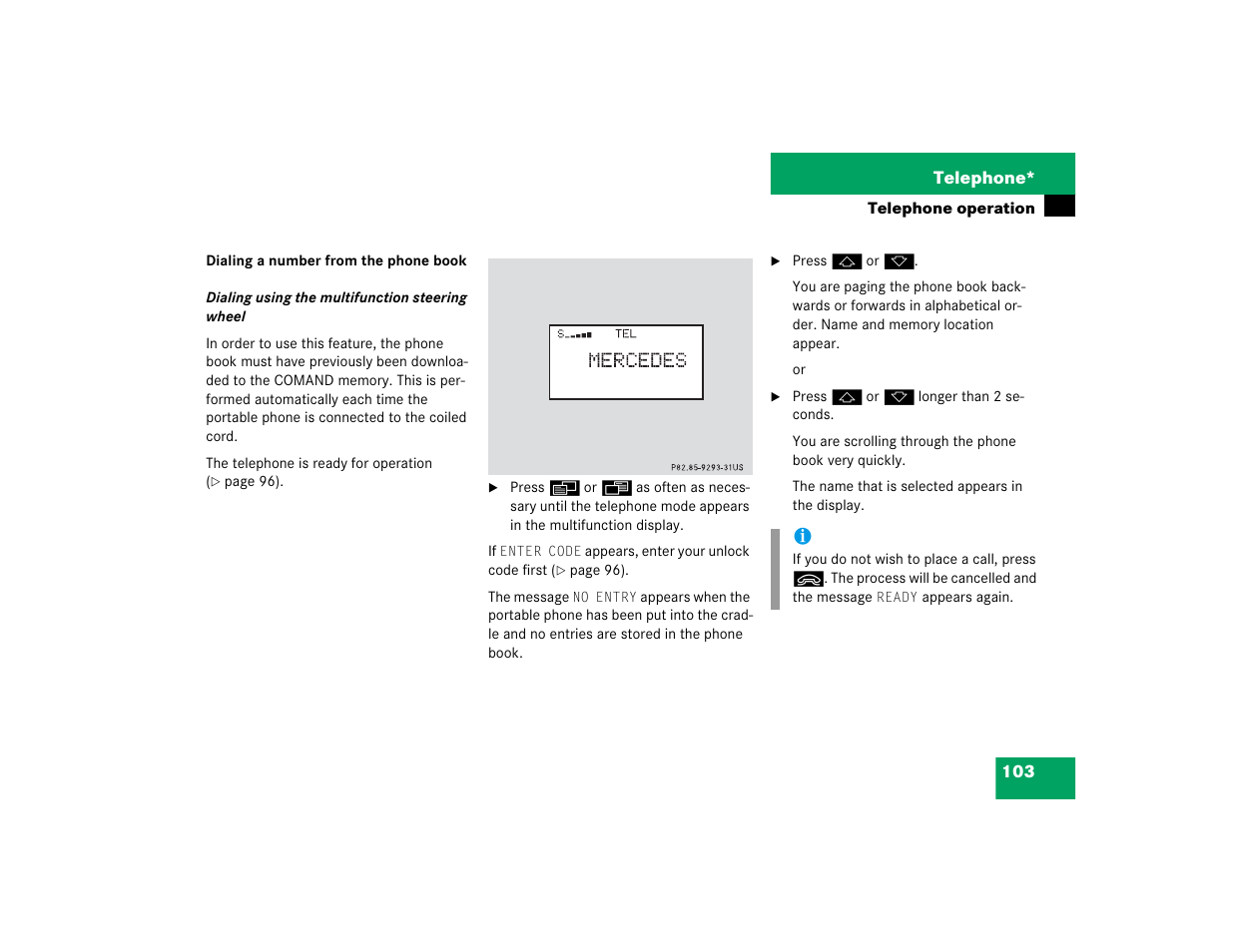 Mercedes-Benz G-Class 2005 COMAND Manual User Manual | Page 110 / 243
