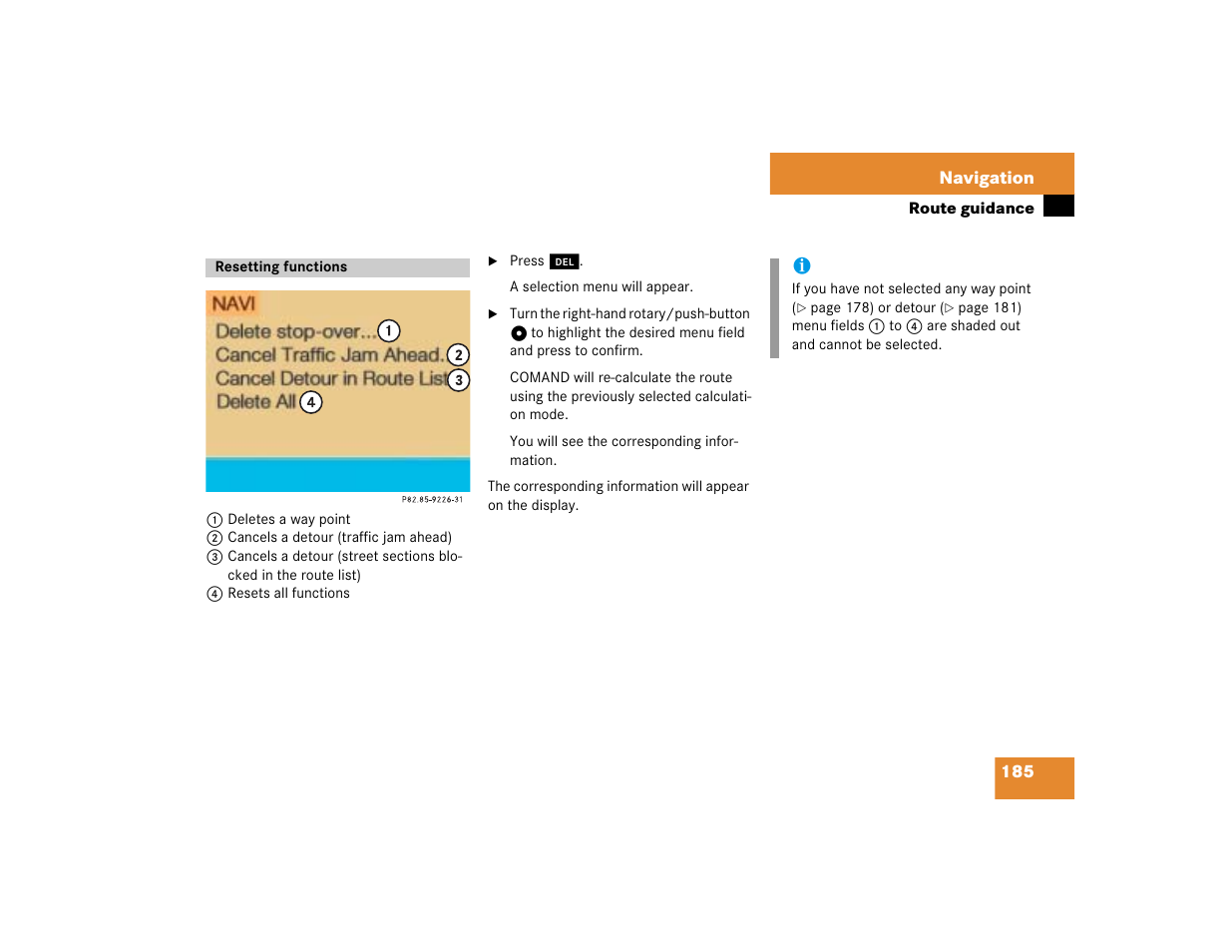 Mercedes-Benz G-Class 2005 COMAND Manual User Manual | Page 192 / 243