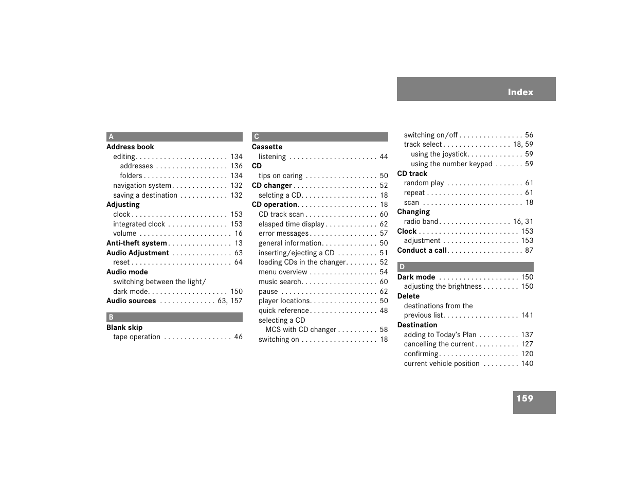 Mercedes-Benz M-Class 2005 COMAND Manual User Manual | Page 162 / 173