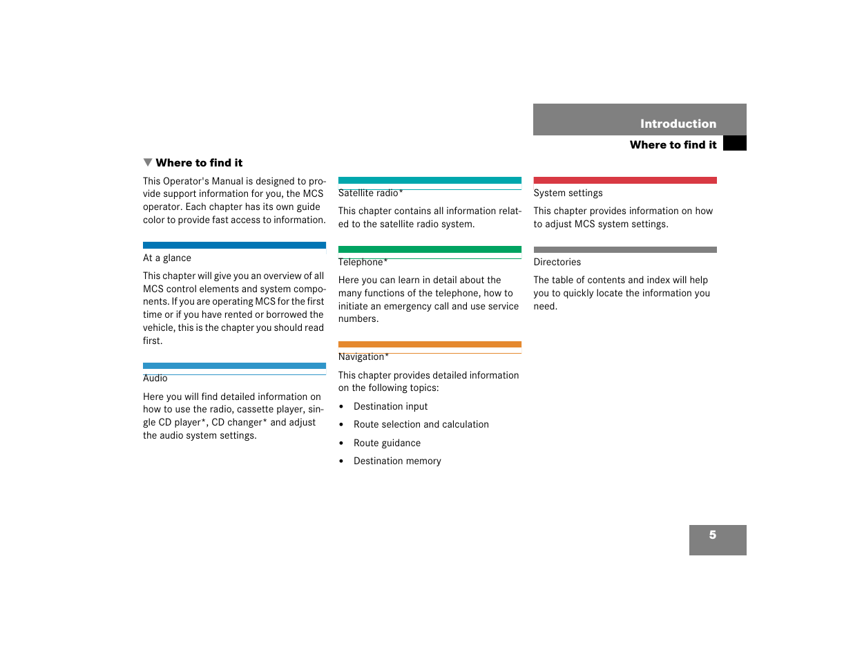 Mercedes-Benz M-Class 2005 COMAND Manual User Manual | Page 8 / 173