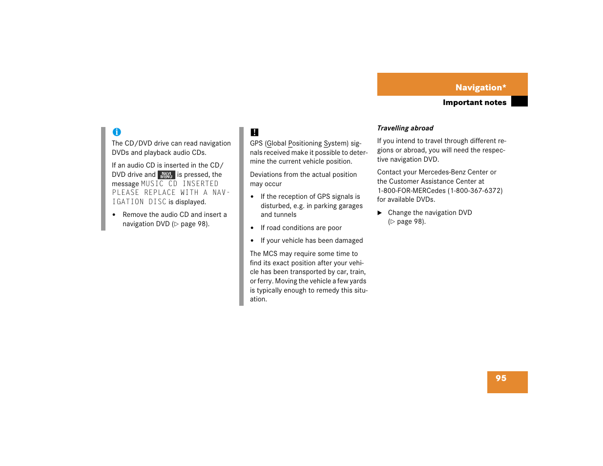 Mercedes-Benz M-Class 2005 COMAND Manual User Manual | Page 98 / 173