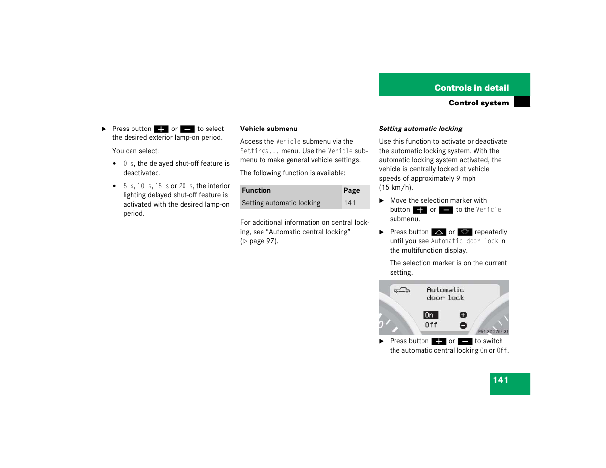 Mercedes-Benz SLK-Class 2005 Owners Manual User Manual | Page 141 / 464
