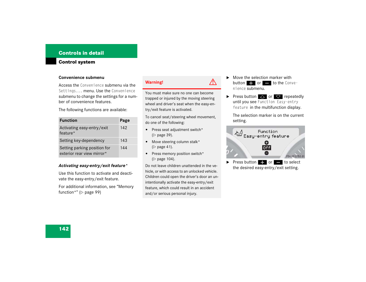 Mercedes-Benz SLK-Class 2005 Owners Manual User Manual | Page 142 / 464