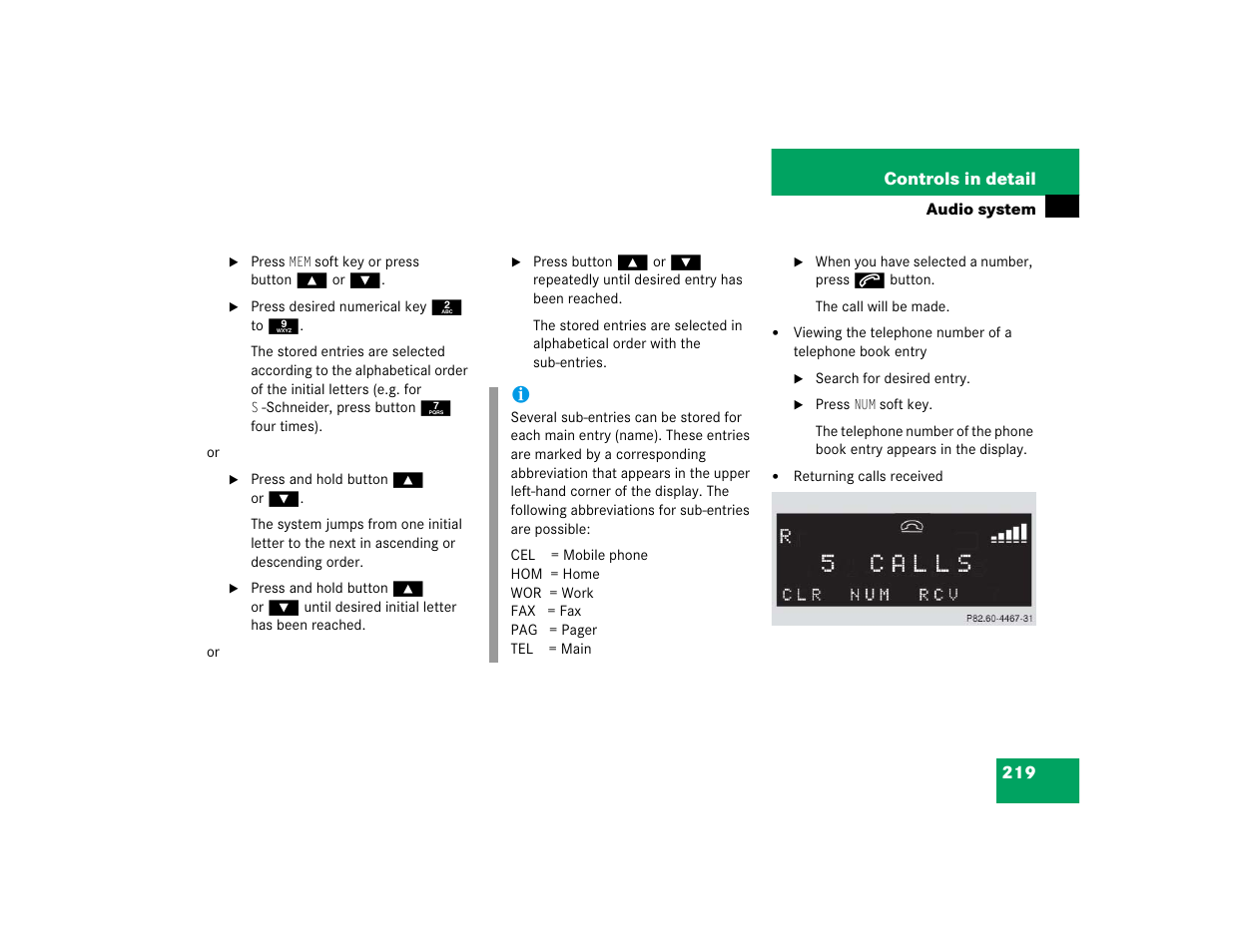 Mercedes-Benz SLK-Class 2005 Owners Manual User Manual | Page 219 / 464