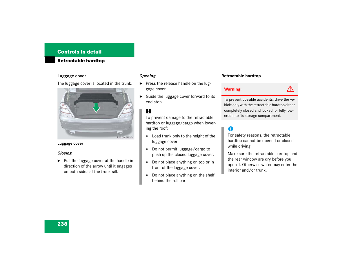Mercedes-Benz SLK-Class 2005 Owners Manual User Manual | Page 238 / 464
